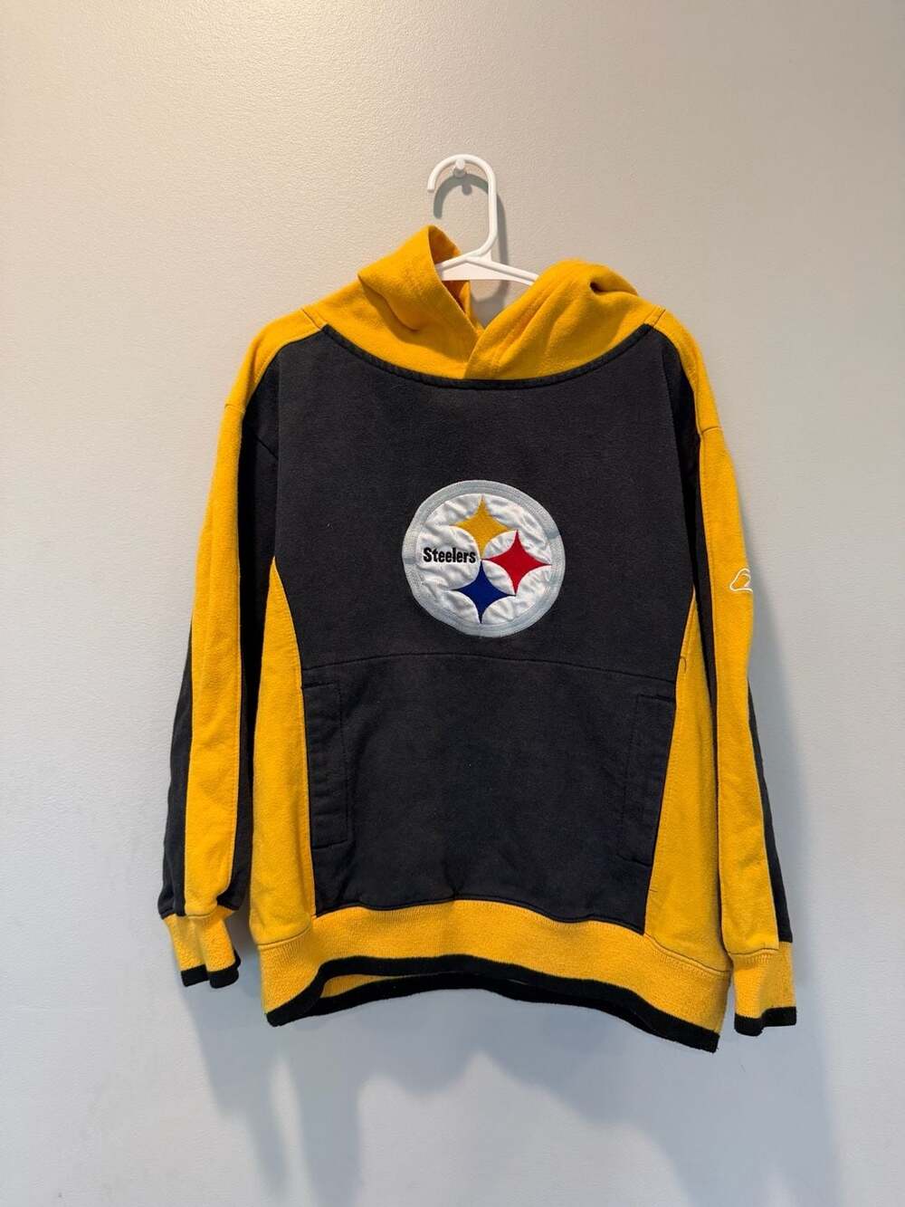 Youth Reebok Pittsburgh Steelers Hoodie Size S Small (8) Black Yellow